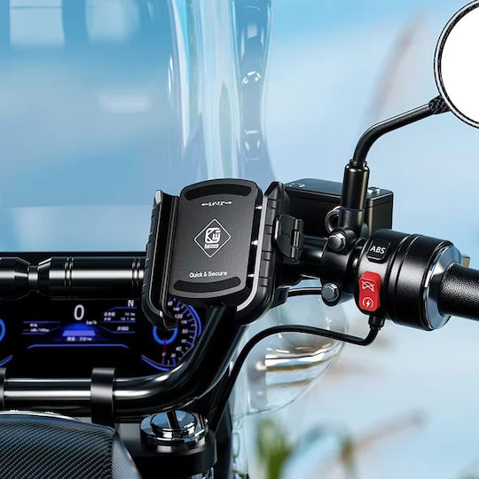 Suport Telefon Bicicletă Motocicletă Trotinetă Montare Sigură Construcție Durabilă Fixato Negru
