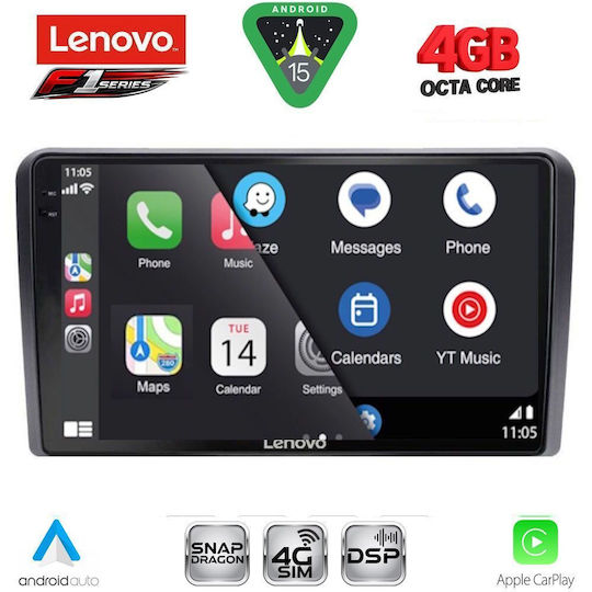 Lenovo Car Audio System for Honda Jazz 2019-2026 Bluetooth USB Wi-Fi GPS Apple CarPlay Android Auto with 10 Inch Touch Screen LENOVO SSQ 9213 CPA