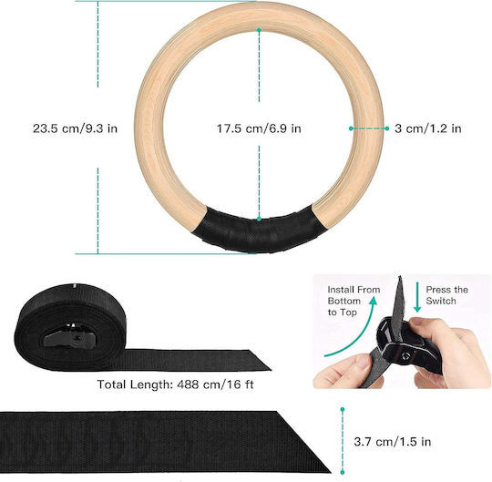ZD1RIN3QWSGUP01 Gymnastik-Ringe