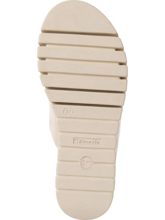 Summer Women's Platform Slippers Style Beige