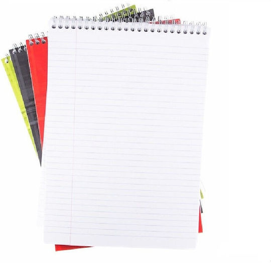 Clairefontaine Μπλοκ Σημειώσεων Σπιράλ Α4 80 Φύλλων Ριγέ με Σκληρό Εξώφυλλο και Στυλοθήκη RED