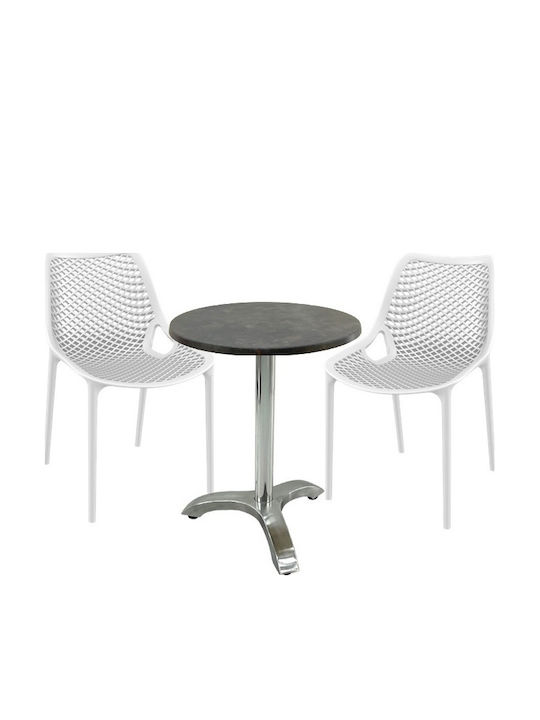 Set Sala De Mese Pentru Spații Exterioare Mici Maple 3 Piese MAPLE