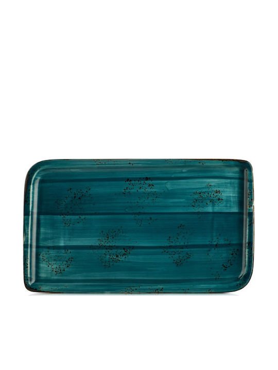 By Bone Rectangular Porcelain Green Serving Platter By Bone Rectangular Porcelain Green Serving Platter