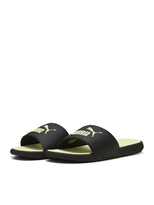 PUMA Kids' Black Flip Flops Slides Cool Cat 2.0