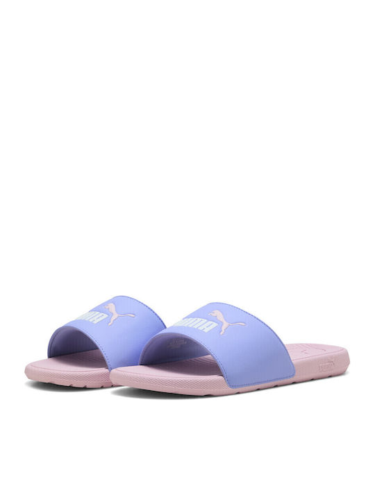 PUMA Kids' Flip Flops Slides Purple Cool Cat 2.0