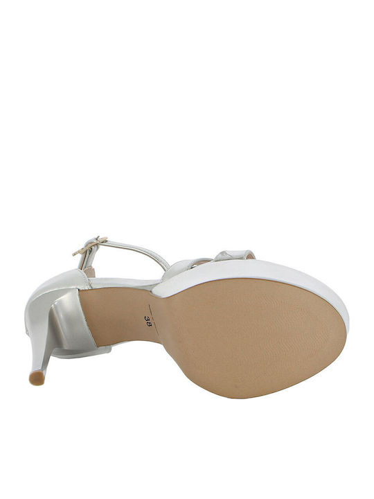Leather Silver Sandals
