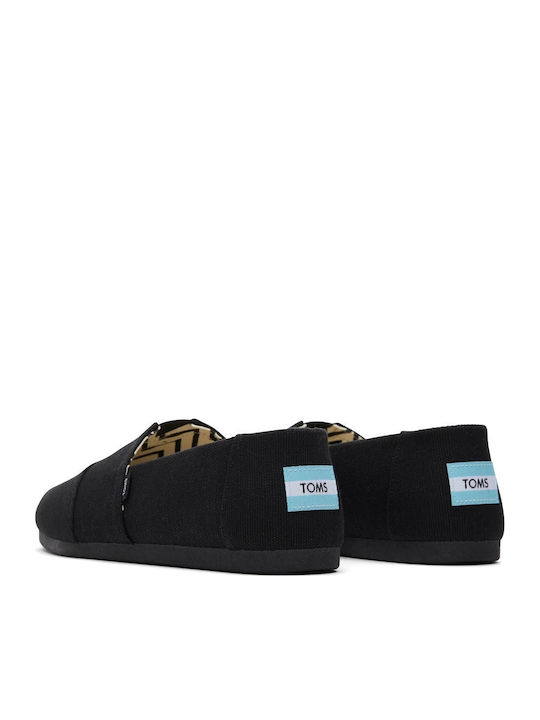 Toms Alpargata Fabric Men's Espadrilles in Black Colour