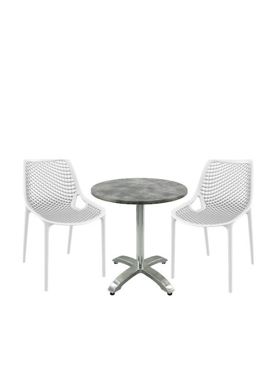 Set Sala De Mese Pentru Spații Exterioare Mici Maple 3 Piese MAPLE