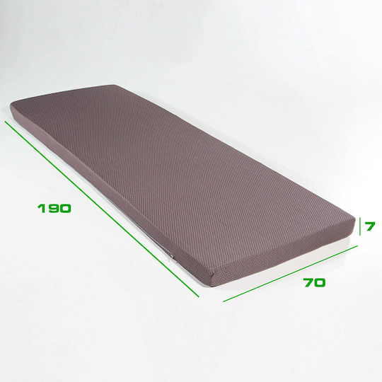 Visco Στρώμα Κάμπινγκ Αφρού Με Κάλυμμα Καφέ 70x190x7cm