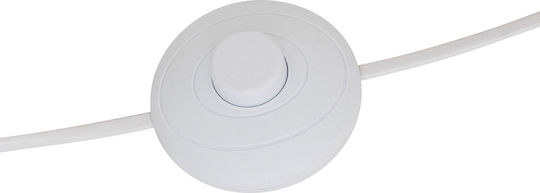 Adria Stehlampe Höhe 180cm mit Lampenbirnensockel für E27 Lampe Weiß