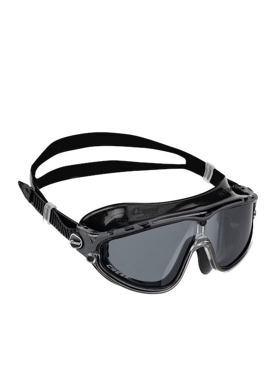 CressiSub Skylight Black Grey Tinded Swimming Goggles Adults with Anti-fog Lenses Black Grey Tinded