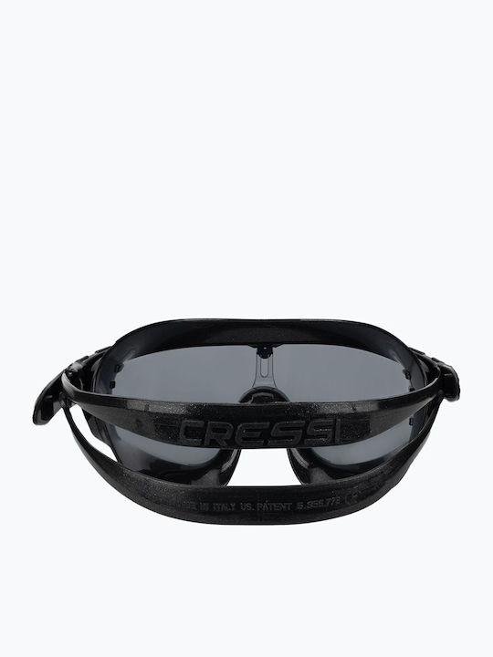 CressiSub Skylight Black Grey Tinded Swimming Goggles Adults with Anti-fog Lenses Black Grey Tinded