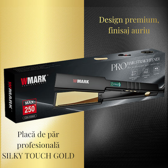 Birai Silky Touch Gold Placă Profesională de Îndreptat Părul Nano Titan 80-250°C Lcd Încălzire Rapidă Neagră
