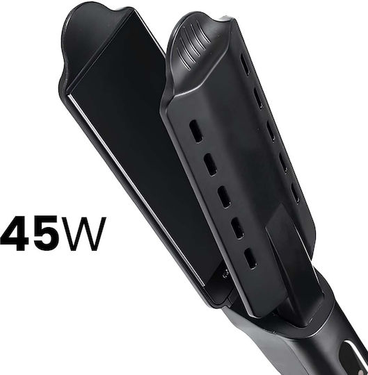 Avizar Straightener Curler All Hair Types 45w Fast Heating 50s Black