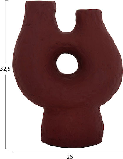 HomeMarkt Set Decorative Ceramic Vases Namentis Orange 2 Pieces