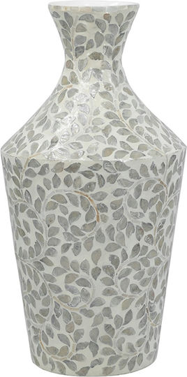 Artekko Διακοσμητικό Βάζο Μπαμπού Ivory Εκρού 25x25xΥ50cm