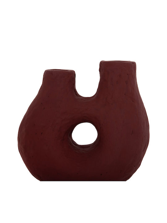 HomeMarkt Set Decorative Ceramic Vases Namentis Orange 2 Pieces