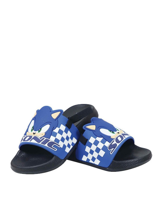 Kids' Black Flip Flops Sonic