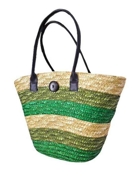 Geantă de Mână de Damă din Paie Verde