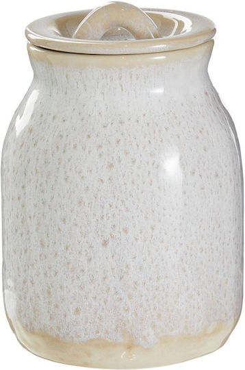 Butlers Portimao Ceramic Beige Sugar Jar with Lid 11x11x11cm