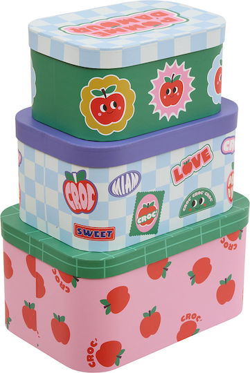 Children's Storage Box Made of Cardboard A-s Chachapop Light Blue 3 Pieces