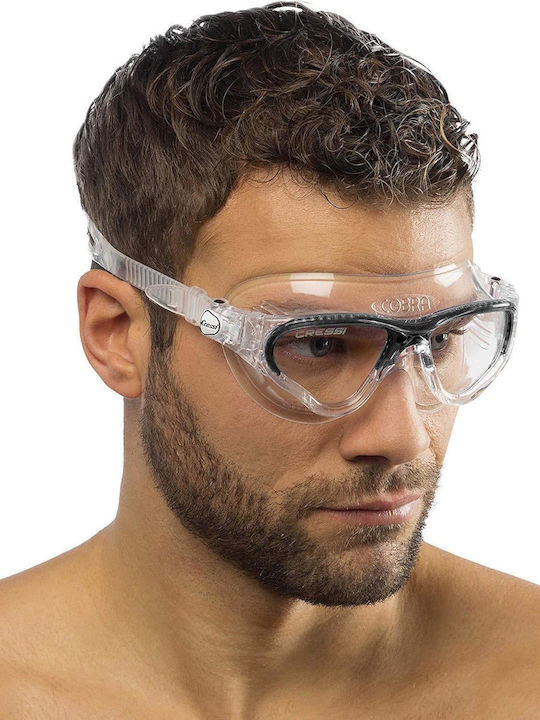 CressiSub Cobra Swimming Goggles Adults with Anti-Glare Lenses Blue