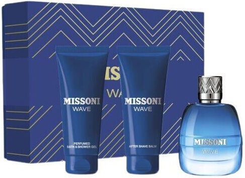 Missoni Wave Set Cadou Bărbați Eau de Toilette 100 Ml + Gel de Duș 100 Ml + Balsam După Bărbierit 100 Ml