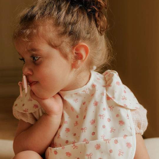 Elodie Details Petit Baby Bib Fabric with Hoop & Loop Fastener & Pocket Pink - Purple for 3 m+