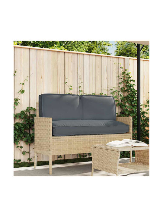 vidaXL Waterproof Garden Chair Cushion with Backrest Oxford Grey 3 Pieces