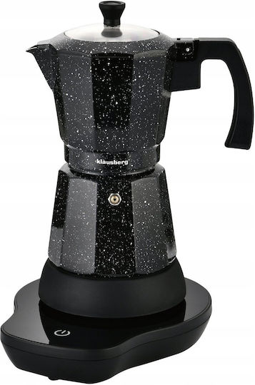 Klausberg Electric Stovetop Espresso Pot 6 Cups 500W Silver