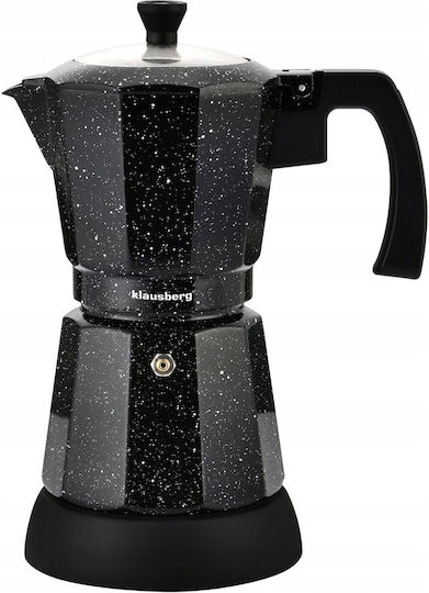 Klausberg Electric Stovetop Espresso Pot 6 Cups 500W Silver