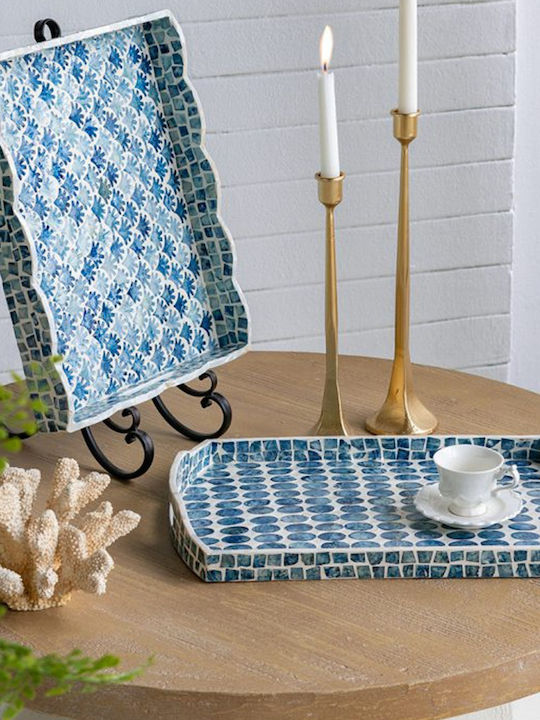 Artekko Decorative Wooden Rectangular Tray 40x32.5x5cm