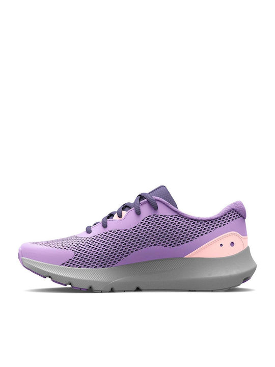 GPS Surge Kids Sports Shoes Running with Hoop & Loop Closure Purple