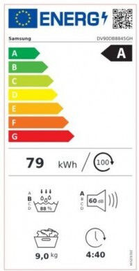 Samsung DV90DB8845GHU4 Tumble Dryer 9kg With Heat Pump