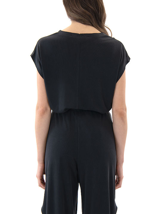 Zoya Women's Sleeveless Blouse with V-Neckline Black