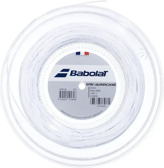 Babolat Rpm Hurricane Tennis Racket String White 200m