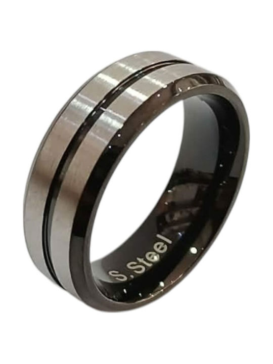 Kalliopi Silver Herren Stahlring