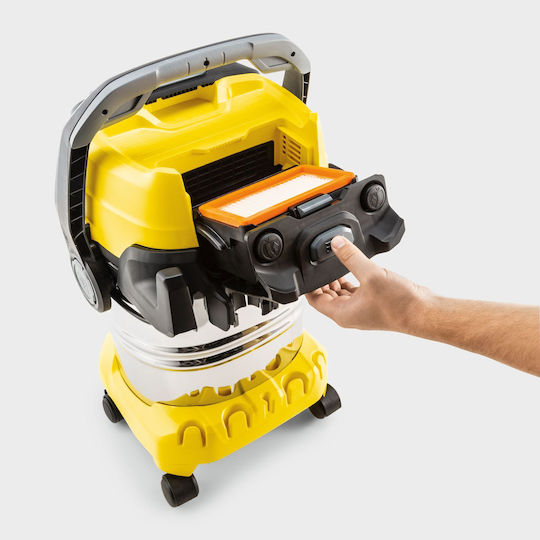 Karcher WD 5 Control S 25/5/22 Nass-Trocken Staubsauger 1200W mit Edelstahl Behälter 25lt
