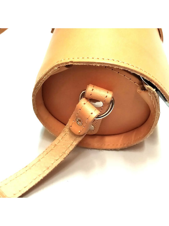 Leder Damen Schultertasche Tabac Braun