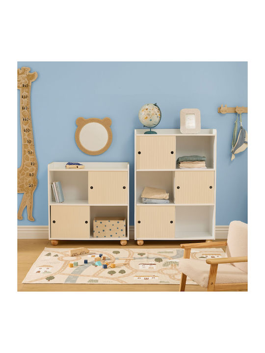 A-s Bouli Floor Bookcase Wooden Beige 69.5x30x101cm