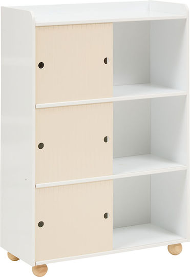 A-s Bouli Βιβλιοθήκη Δαπέδου Ξύλινη Μπεζ 69.5x30x101cm