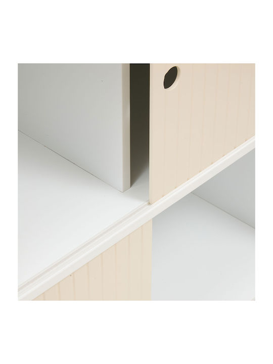 A-s Bouli Βιβλιοθήκη Δαπέδου Ξύλινη Μπεζ 60x30x75.5cm