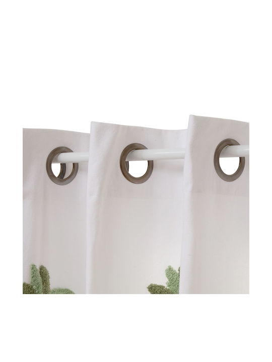 Kids Blackout Curtain A-s Tufy with Grommet Tops White 140x260cm