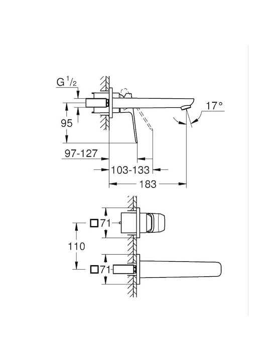 Grohe Cubeo За Лавабо Сребриста 4067393011934