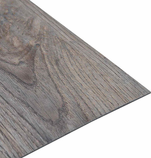 vidaXL Set Plastic Floor PVC with 55 Tiles 1.5mm M30.5xP30.5cm Brown