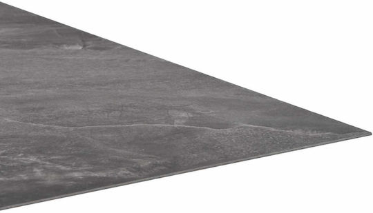 vidaXL Set Plastic Floor PVC with 55 Tiles 1.5mm M30.5xP30.5cm Black