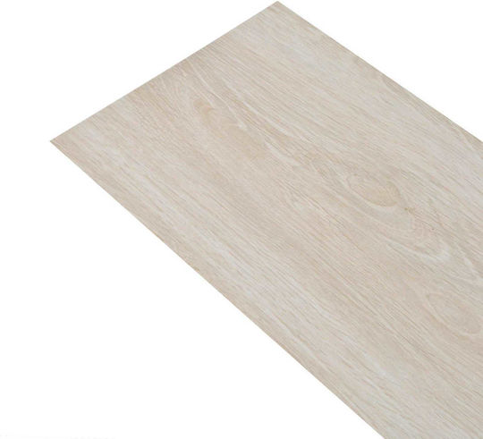 vidaXL Set Plastic Floor PVC with 36 Tiles 2mm M91.5xP15cm White