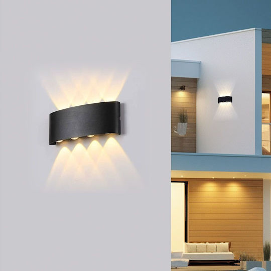 Vivalux Aruba Wandmontierte Außenbeleuchtung Deckenleuchte LED IP65 8W Mit Einstellbarem Weiß Licht 22x8x4.5cm