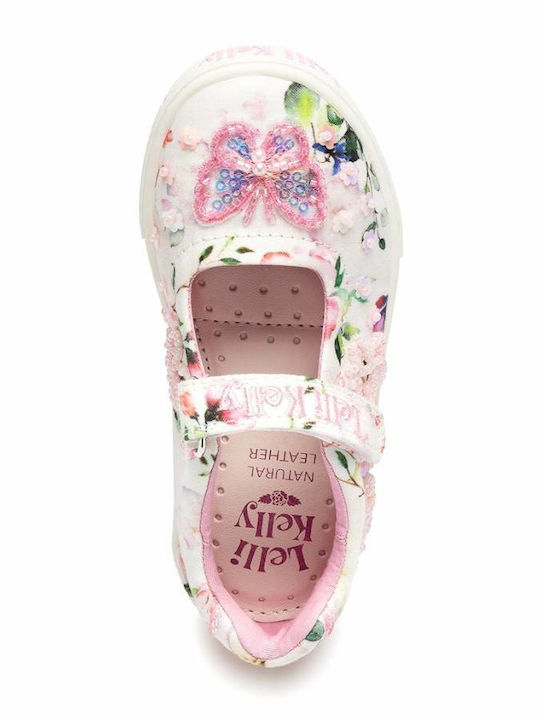 Kids Ballerinas with Hoop & Loop Closure Fabric Multicolour Dolly