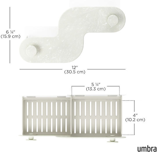 Umbra Wall Mounted Bathroom Shelf Plastic 30x13x13cm